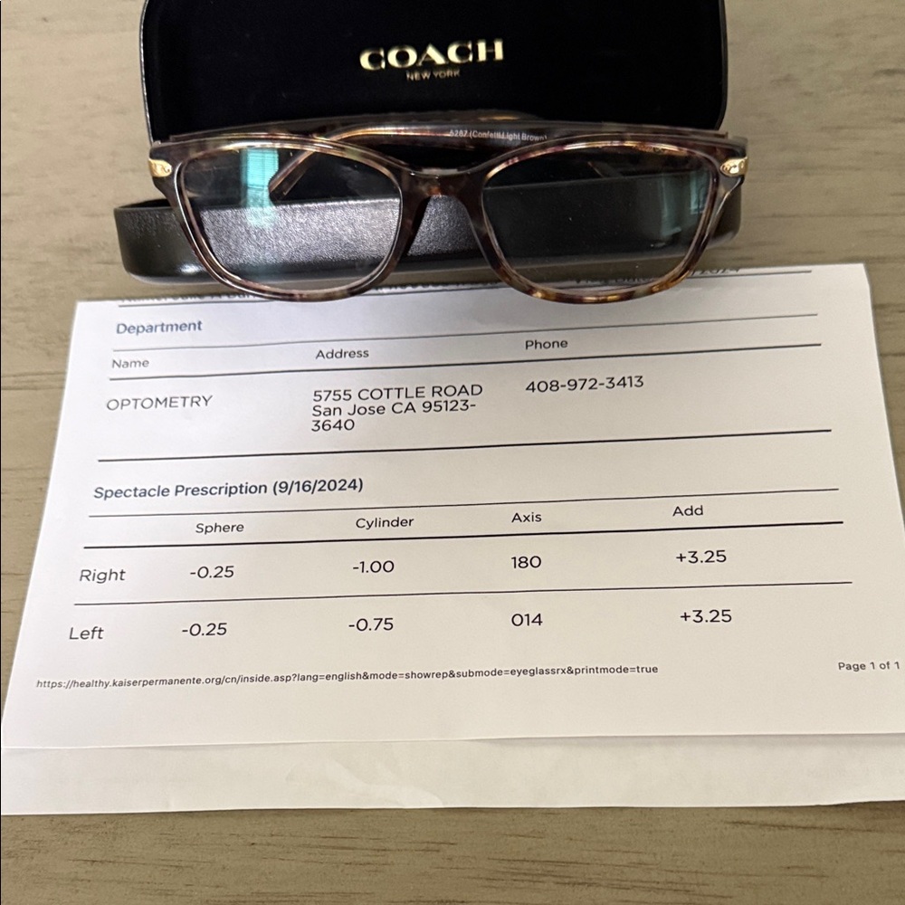 Coach Tortoise Rectangular Eyeglasses with Black … - image 5